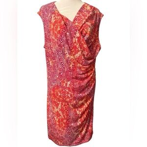 George Women’s sleeveless stretchy faux snake skin midi dress Size XL